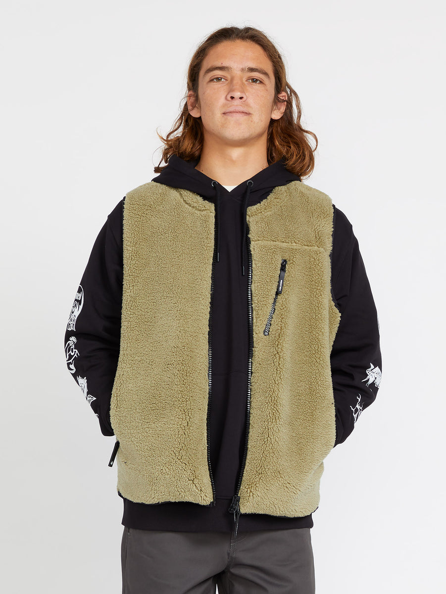 Archstone Sherpa Vest - THYME GREEN - Men - Volcom UK