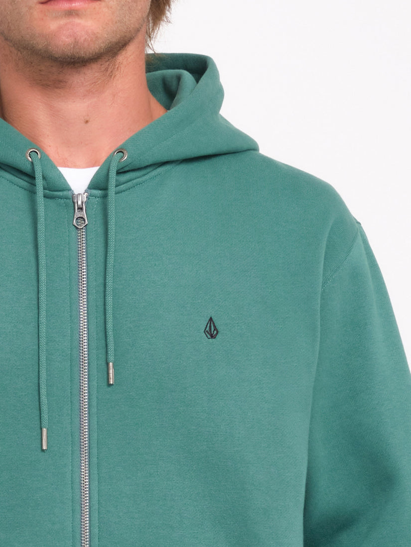 Single Stone Zip Hoodie - Sea Green