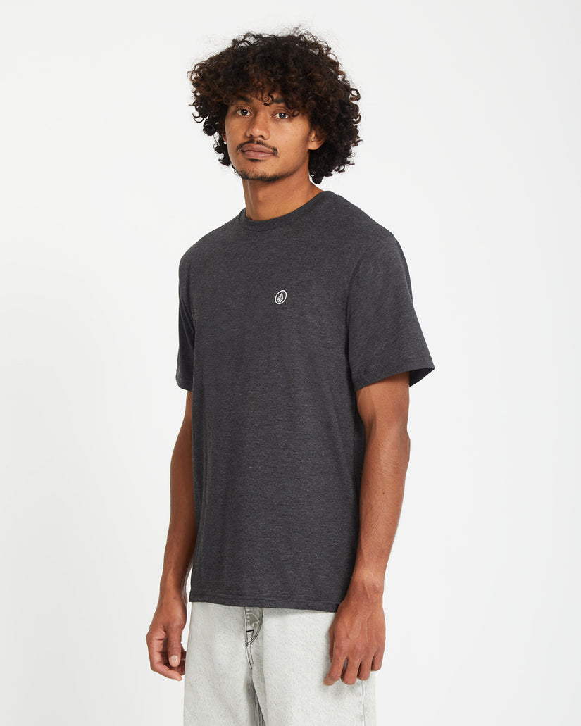 Circle Blanks T-shirt - HEATHER BLACK