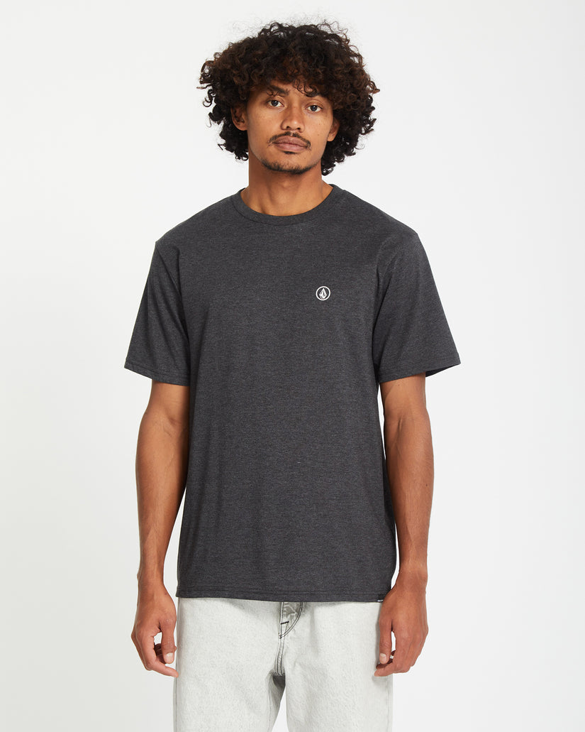 Circle Blanks T-shirt - HEATHER BLACK