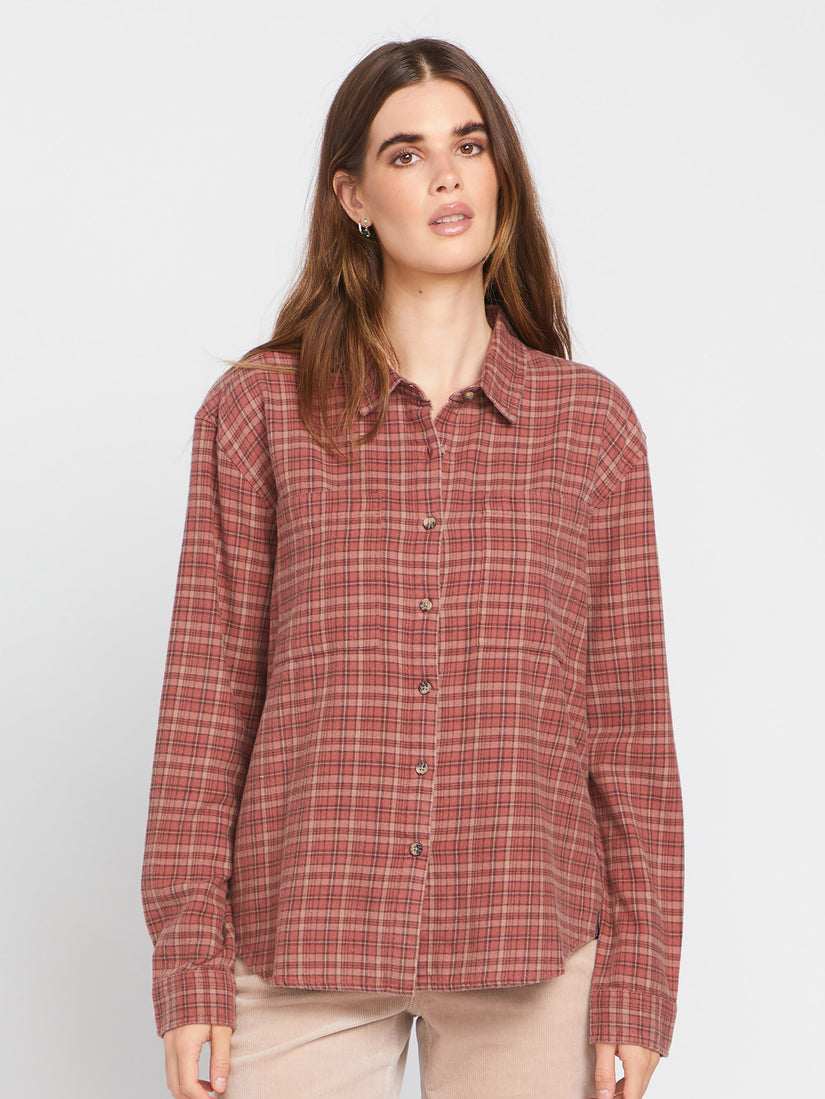 Plaid To Meet U Shirt - Chestnut Brown