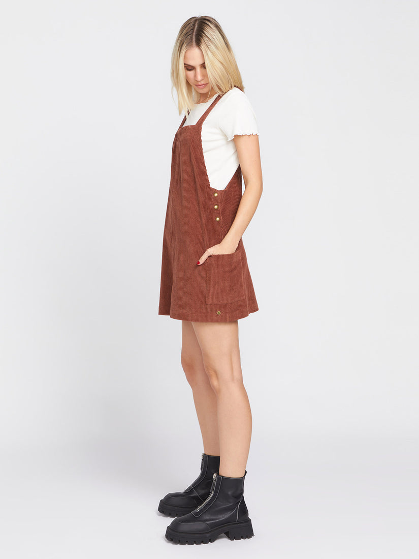 Power Chord Dress - Chestnut Brown