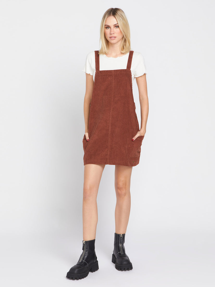 Power Chord Dress - Chestnut Brown