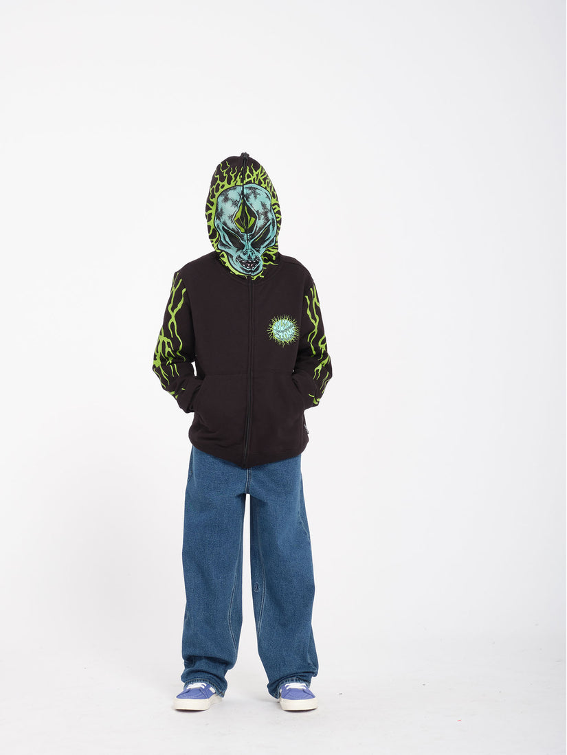 Alien Full Zip Hoodie - Black - (KIDS)