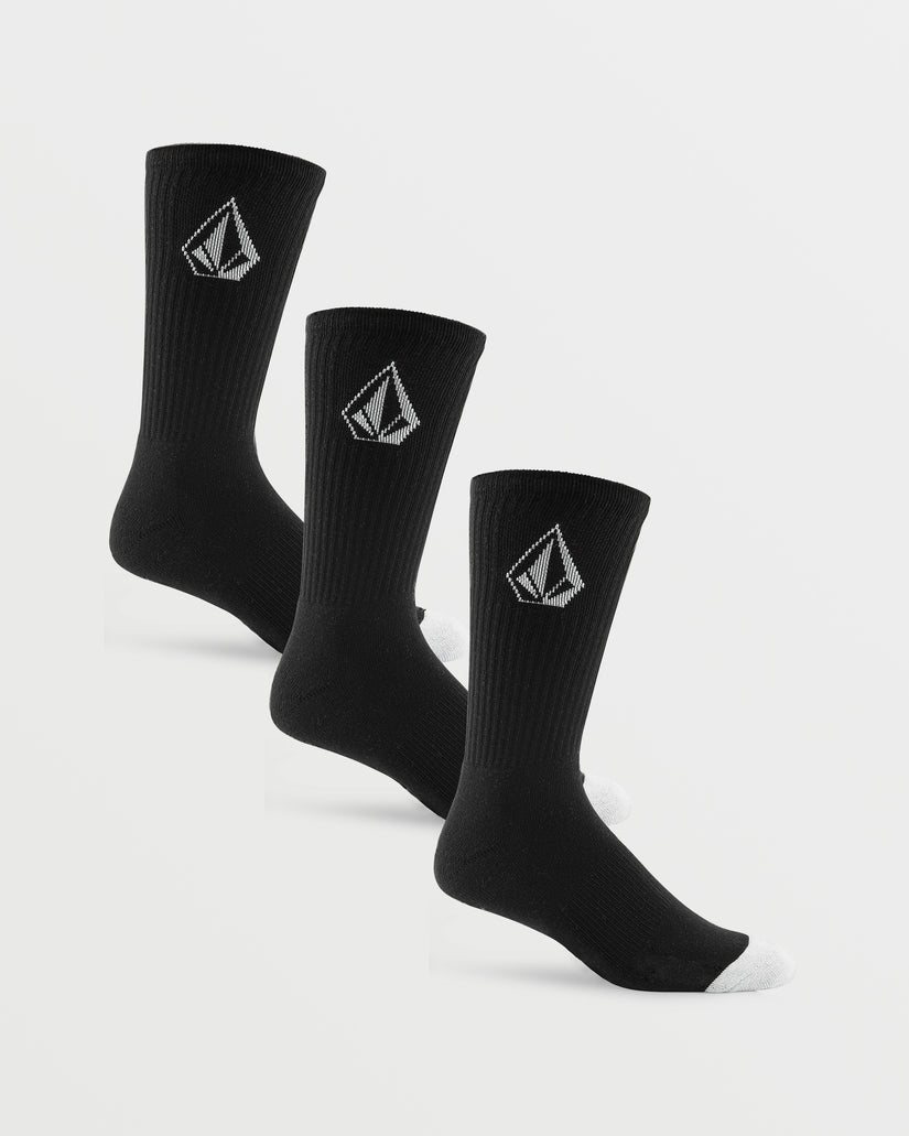 Full Stone Socks (3 Pack) - BLACK