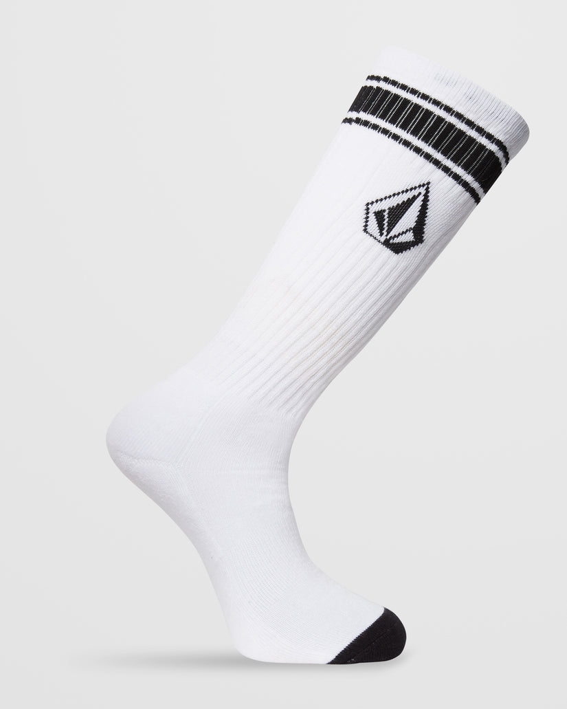 High Stripe Socks - WHITE