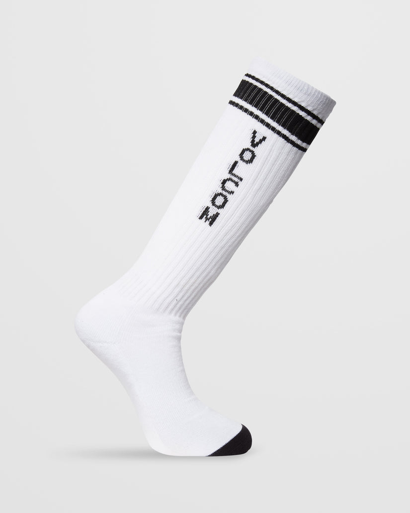 High Stripe Socks - WHITE