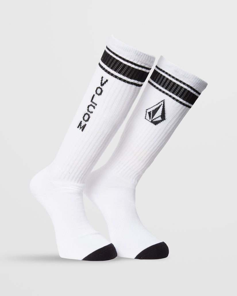 High Stripe Socks - WHITE