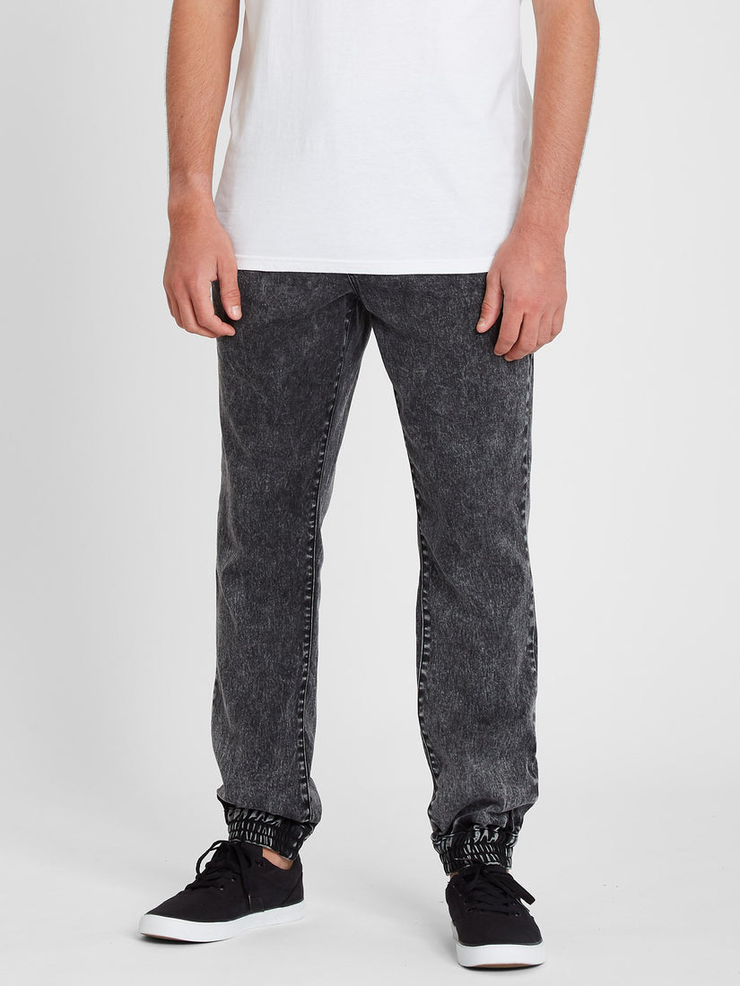 Denim Jogger Pant - Black (A1211901_BLK) [F]