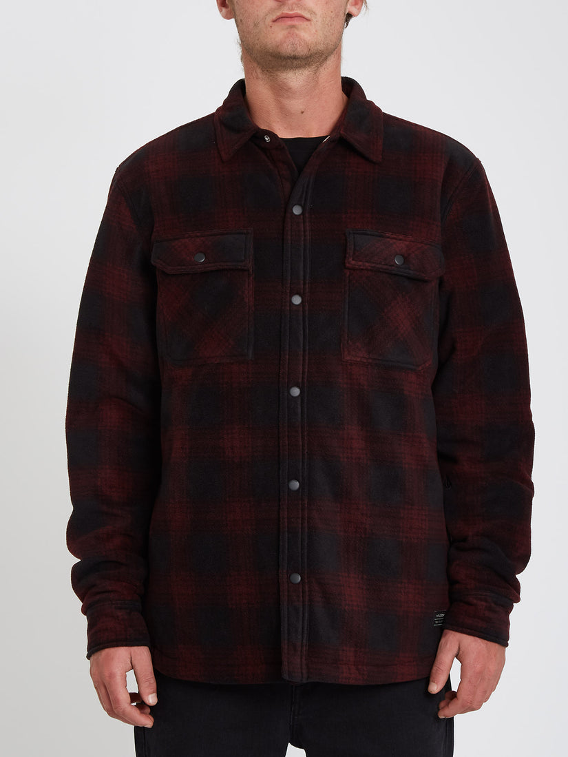 Bowered Fleece Over-shirt - PORT (A5832101_POR) [F]