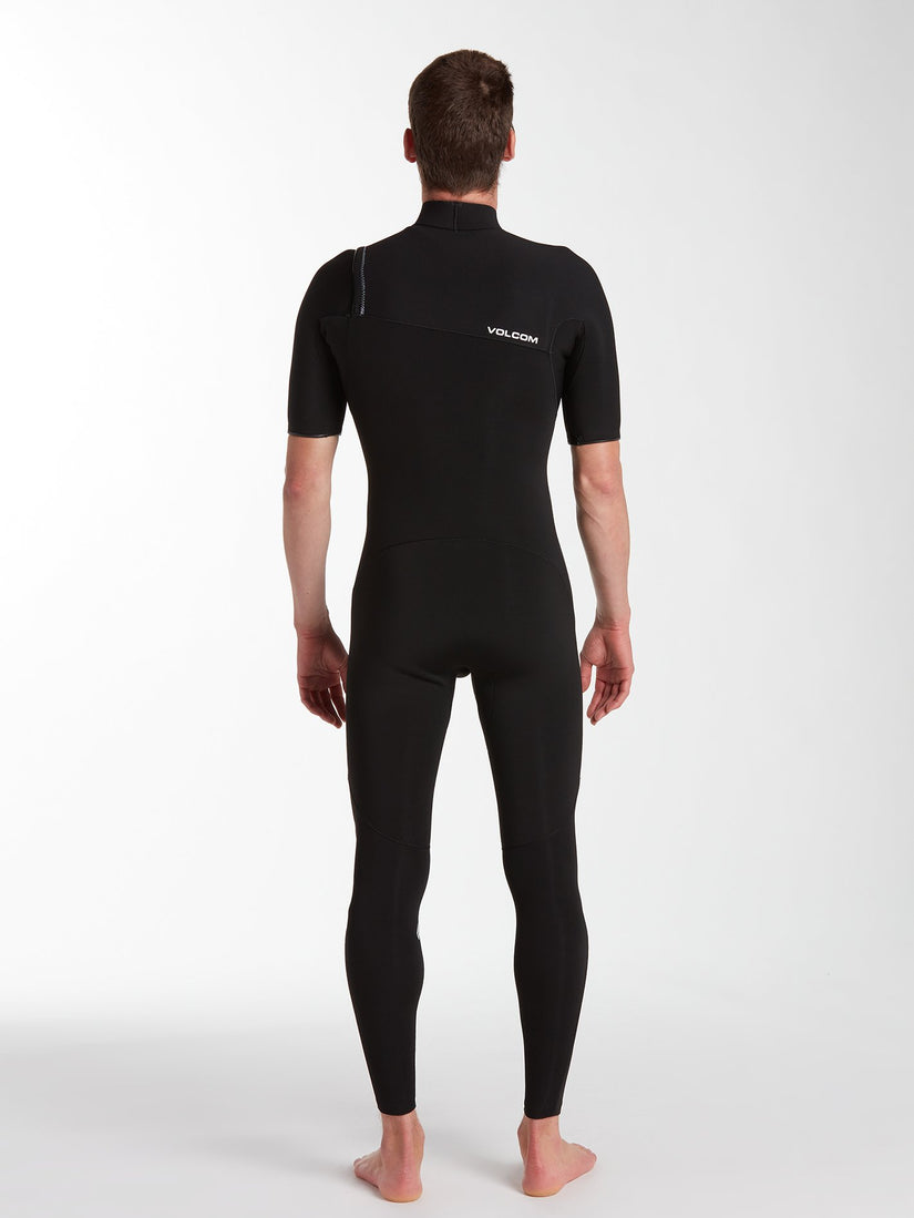 Modulator 2/2 mm Short Sleeve Chest Zip Spring Wetsuit - Black