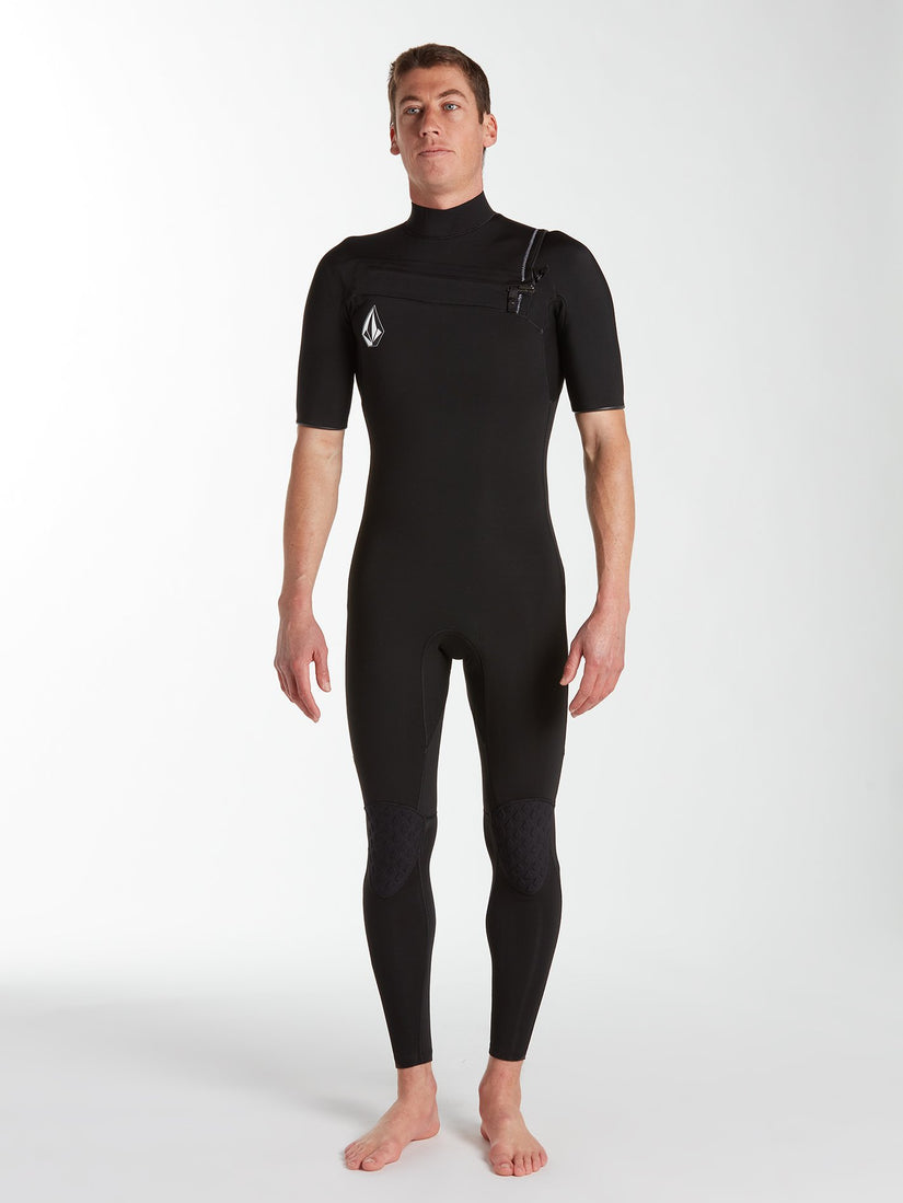 Modulator 2/2 mm Short Sleeve Chest Zip Spring Wetsuit - Black