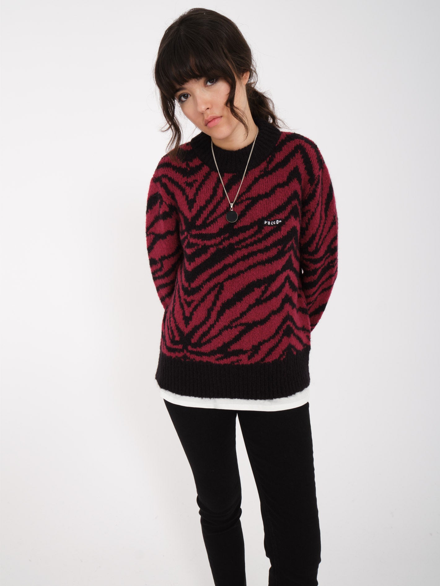 Zebra Sweater - WINE