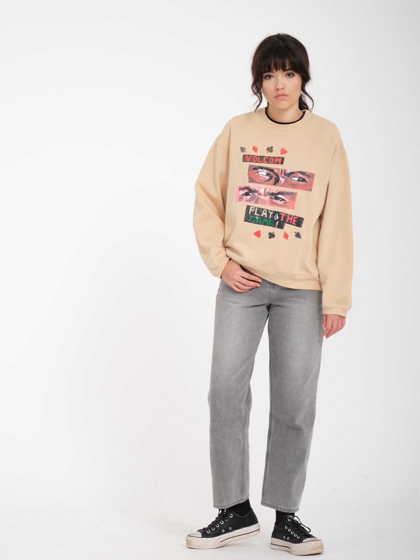 Play The Sweatshirt - KHAKI - Women - Volcom EUROPE – Volcom Europe