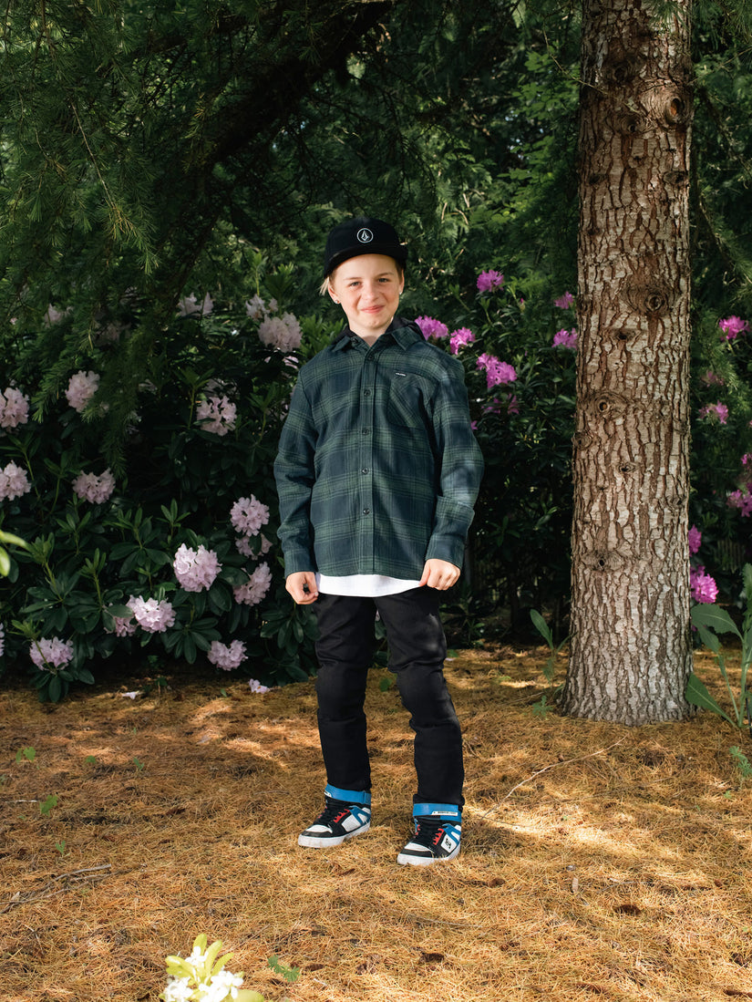 Tone Stone Hooded Shirt - CEDAR GREEN - (KIDS)