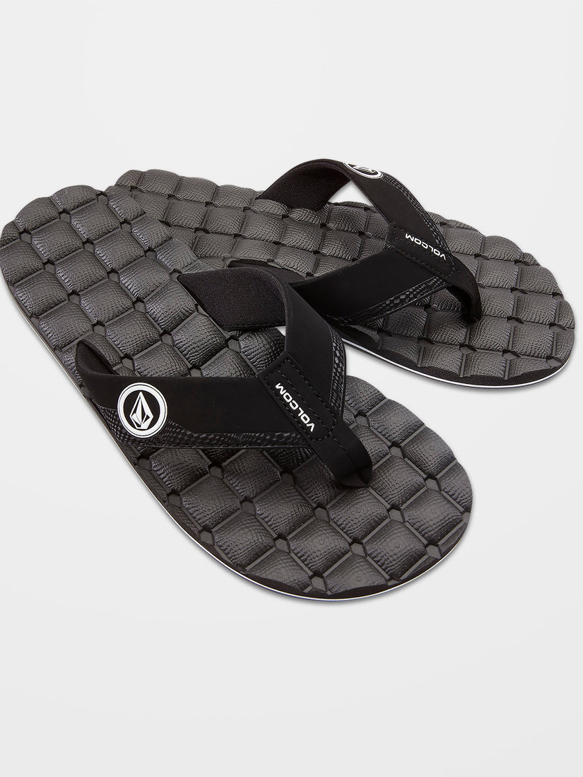 Recliner Sandals - BLACK WHITE (V0812350_BWH) [F]